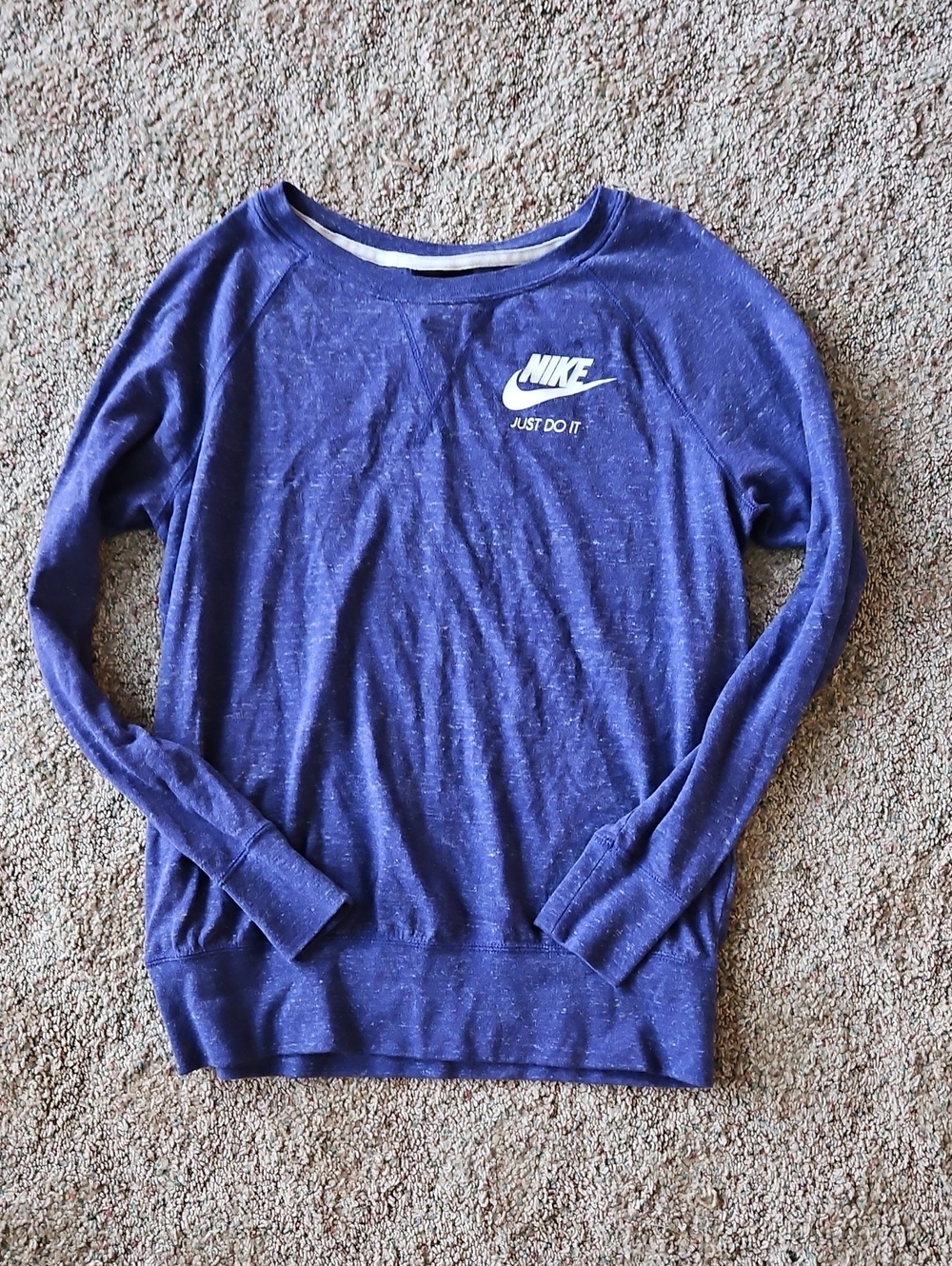Nike Purple Heather Crewneck Sweatshirt with White Logo